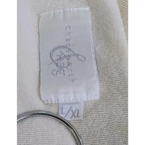 Ritz Carlton Spa Half Moon Bay Bath Robe L/XL Tan Vintage Shawl Collar W/ Belt U - Picture 10 of 13